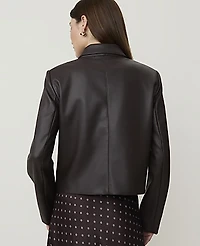 Ann Taylor Petite Collared Patch Pocket Jacket Pure Chocolate Women's