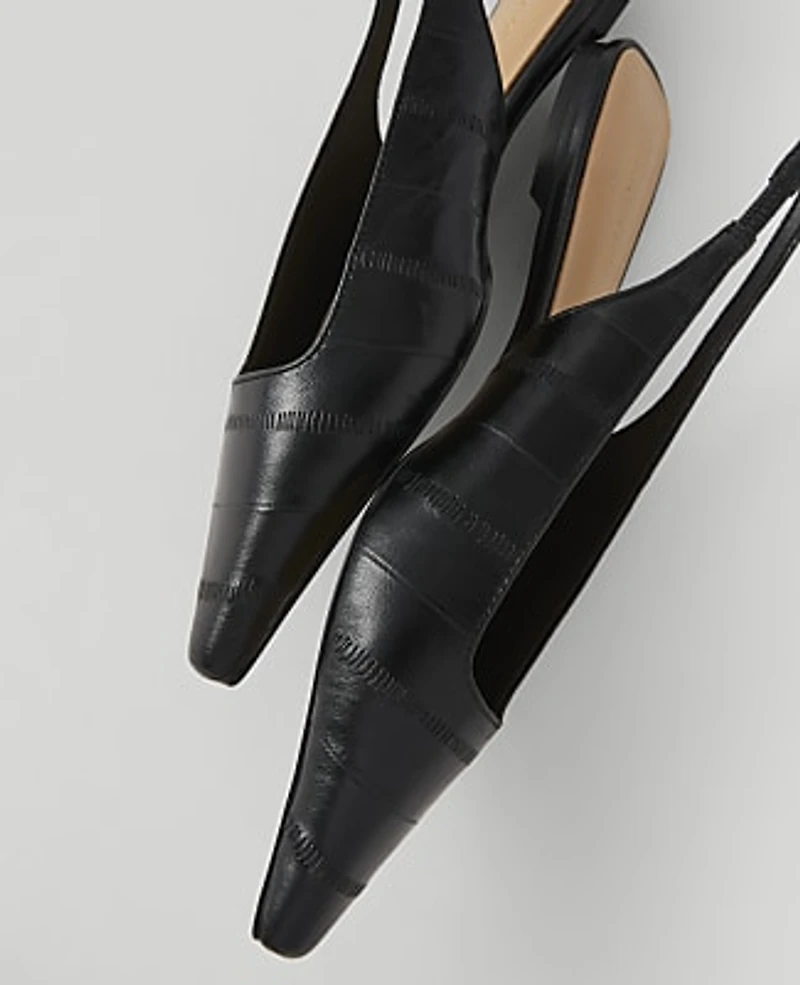 Ann Taylor Leather Slingback Flat Women's