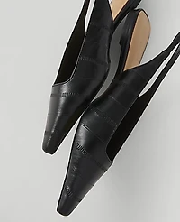 Ann Taylor Leather Slingback Flat Women's