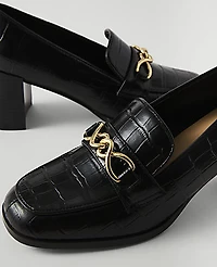 Ann Taylor Croco Loafer Pump Black Women's