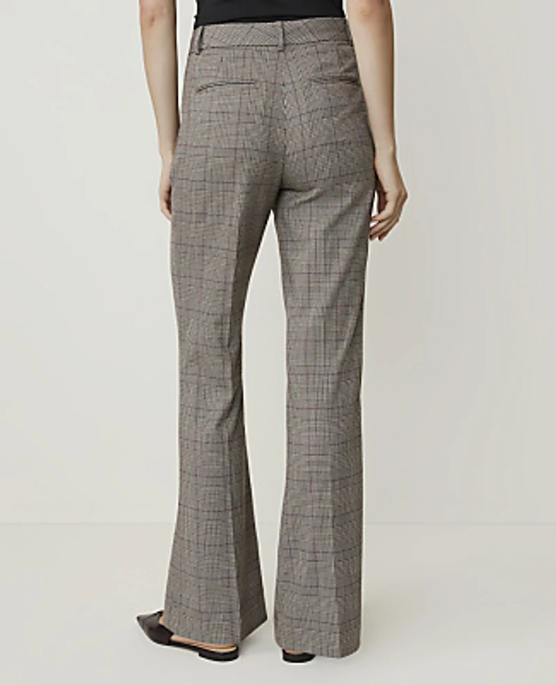 Ann Taylor The Petite Flare Trouser Plaid Multi Women's
