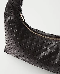 Ann Taylor Woven Shoulder Bag Pure Chocolate Women's