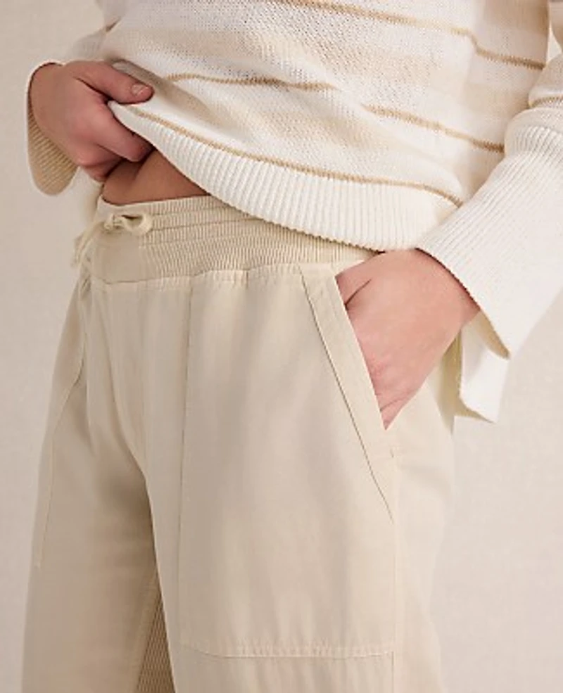 Ann Taylor Haven Well Within The Effortless Twill Jogger Beige Women's
