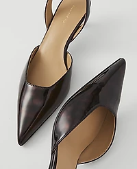 Ann Taylor Tortoise Shell Print Slingback Pump Cognac Women's