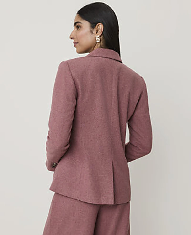 Ann Taylor Weekend Hutton Blazer Deep Rosy Tan Women's