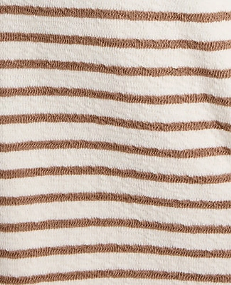 Ann Taylor Haven Well Within Cotton Blend Textured T-Shirt Dress Chestnut Brown Women's