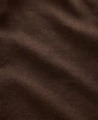 Ann Taylor Haven Well Within Linen Gathered V-Neck Top Coffee Bean Women's