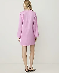 Ann Taylor Petite Crew Neck Mini Shift Dress Pink Lilac Women's