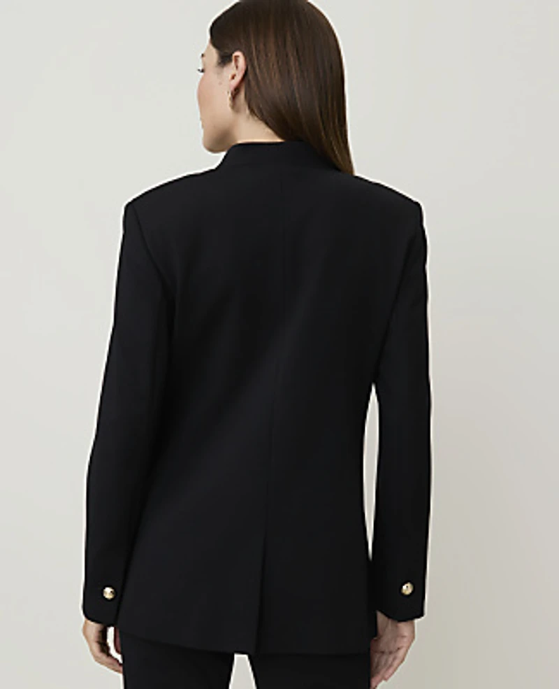Ann Taylor The Collarless Blazer Ponte Black Women's
