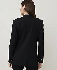 Ann Taylor The Collarless Blazer Ponte Black Women's