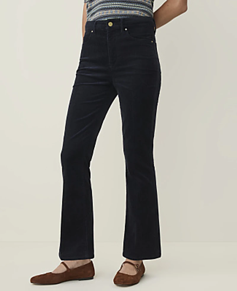 Ann Taylor Petite Weekend Cropped Boot Pant Corduroy Night Sky Women's