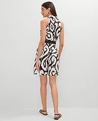 Ann Taylor Ikat Belted Romper Size 6 Black Women's