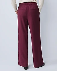 Ann Taylor Wide-Leg Jogger Pant Size Large Windsor Wine Women's