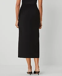 Ann Taylor The Column Maxi Skirt Fluid Crepe Black Women's