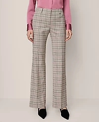 Ann Taylor The Jayne Trouser Plaid Pale Sandalwood Women's