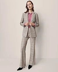 Ann Taylor The Jayne Trouser Plaid Pale Sandalwood Women's