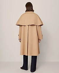 Ann Taylor Removable Cape Trench Coat Cafe Au Lait Women's