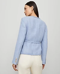 Ann Taylor Tweed Belted Jacket Women's