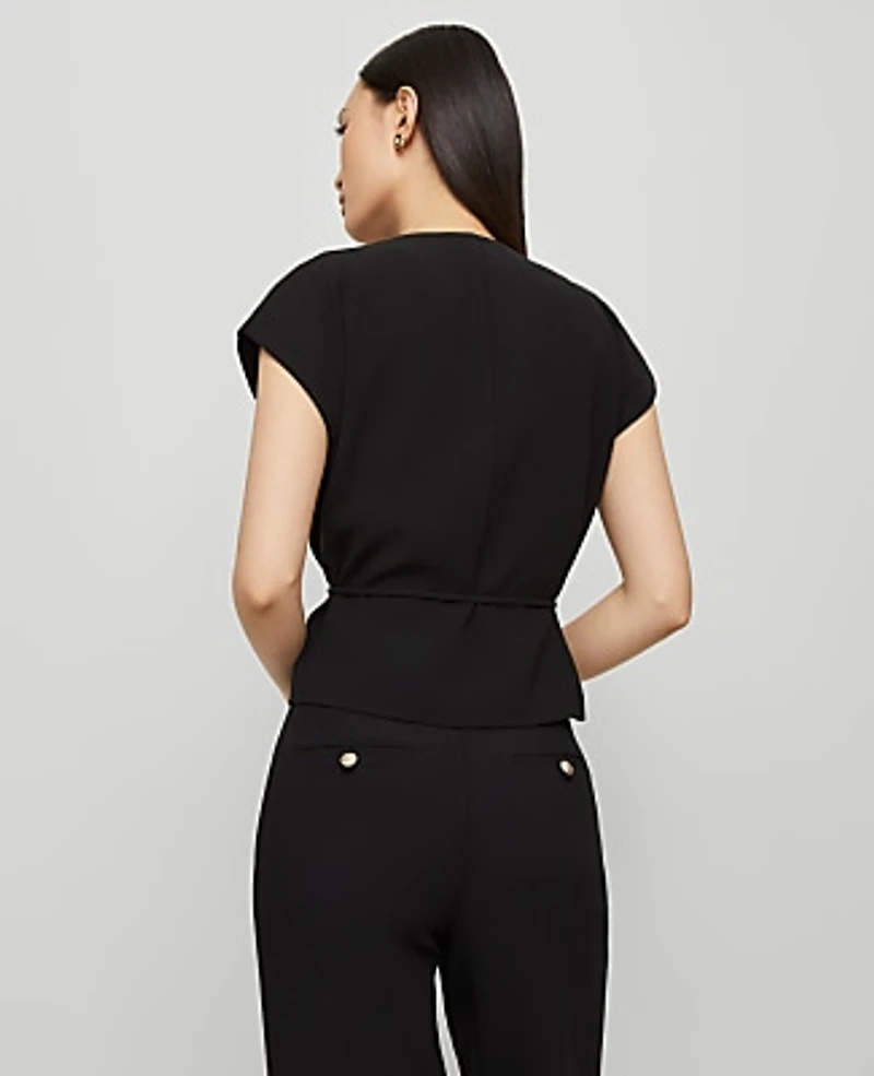 Ann Taylor Wrap Tie Waist Blouse Women's