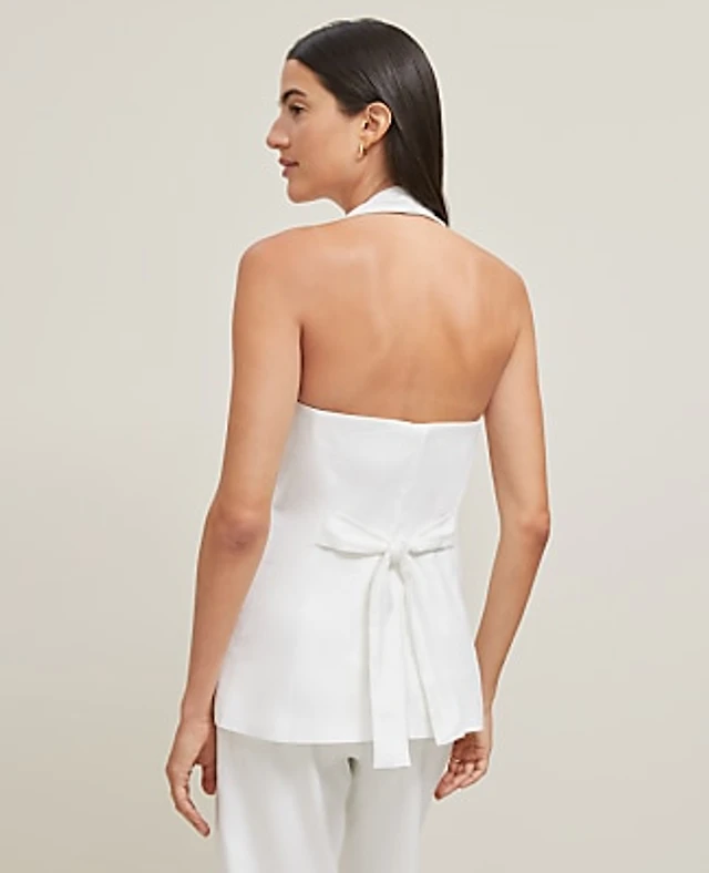 ann taylor white halter dress Just One Look