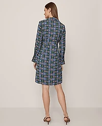 Ann Taylor Chain Link Collared Wrap Shirtdress Moonlit Backdrop B Women's