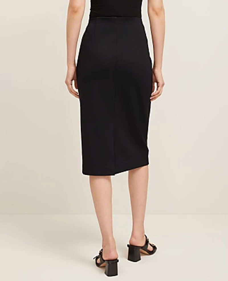 Ann Taylor Ponte Pencil Skirt Black Women's
