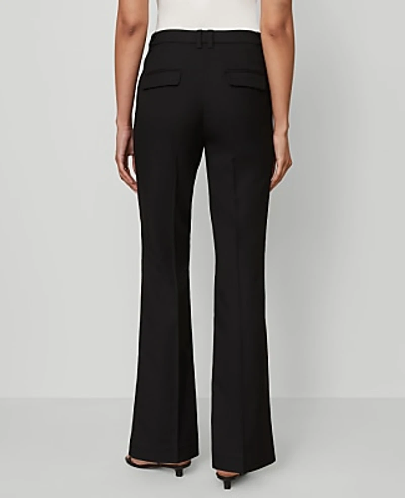 Ann Taylor The Petite Slim Flare Trouser in Bi-Stretch - Curvy Fit Size 00 Black Women's