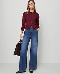 Ann Taylor The Trouser Jean Size 6 Clean Dark Wash Women's