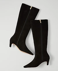 Ann Taylor Skinny Heel Suede Tall Boot Women's