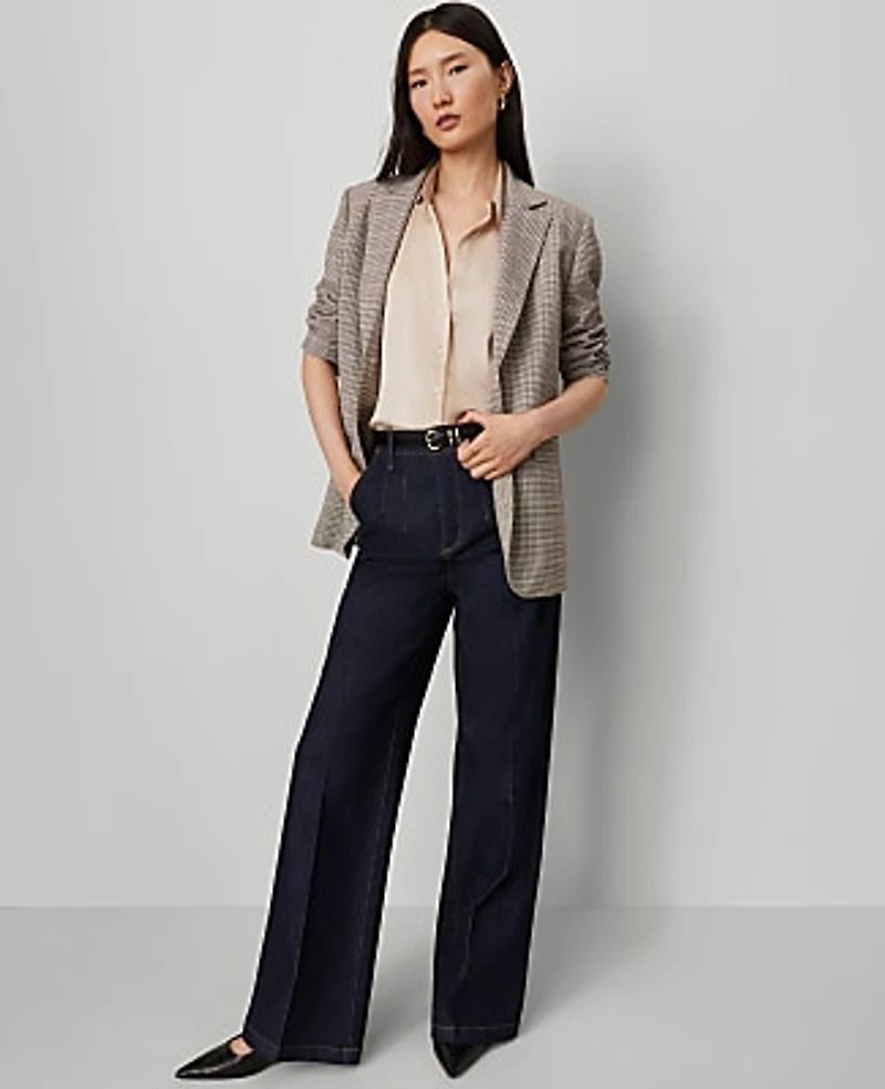 Ann Taylor The Petite Darted Waist Trouser Jean Classic Rinse Wash Women's