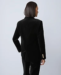 Ann Taylor The Crosby Blazer Velvet Black Women's