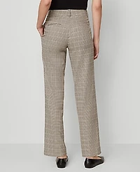 Ann Taylor The Straight Pant Plaid Copper/Cream Multi Women's