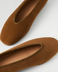 Ann Taylor Corduroy Ballet Flat Light Brown Sugar Women's