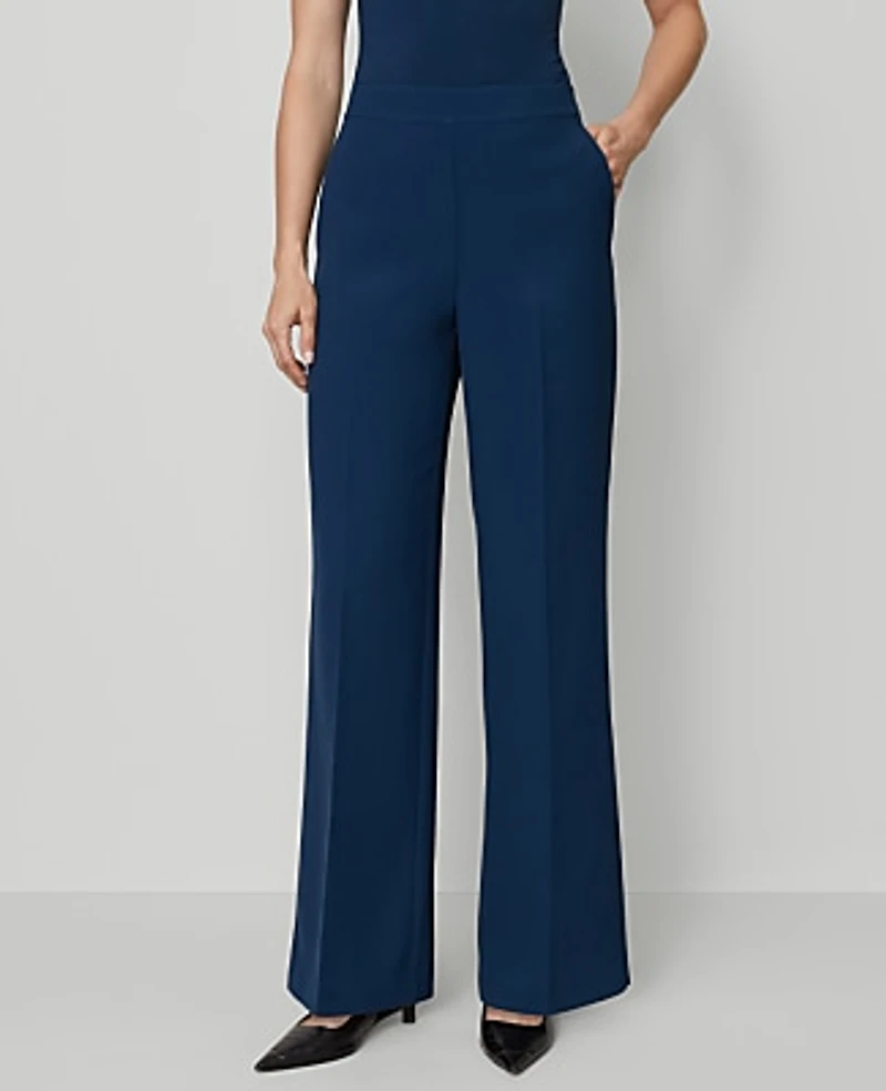 Ann Taylor The Wide-Leg Pant in Fluid Crepe Size 8 Moonlit Backdrop Women's