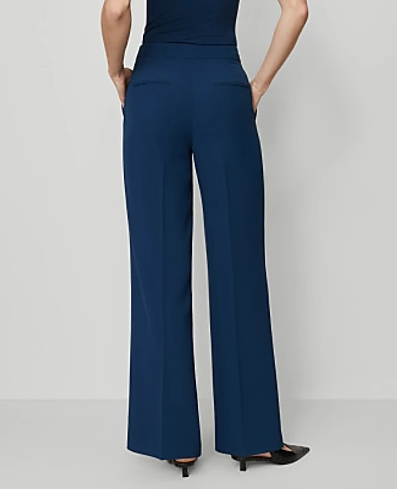 Ann Taylor The Wide-Leg Pant in Fluid Crepe Size 8 Moonlit Backdrop Women's