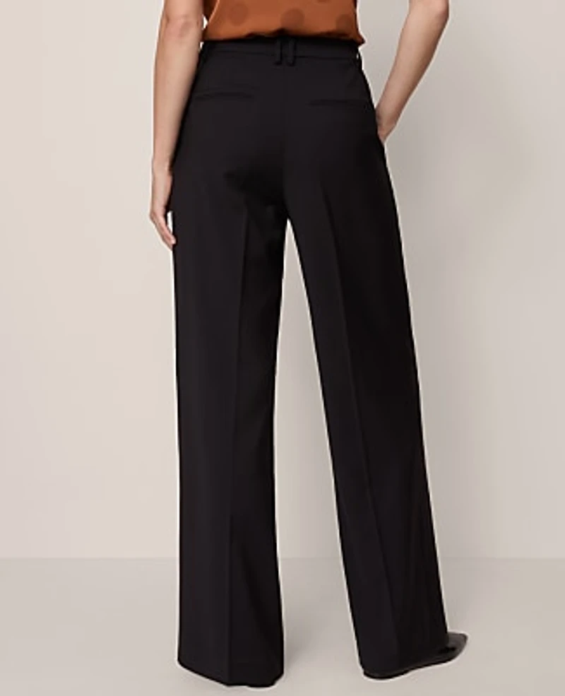Ann Taylor The Side Button Wide-Leg Pant Women's