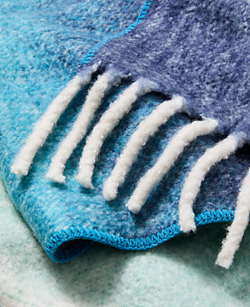 Ann Taylor Ombré Blanket Scarf Aqua Steam Women's