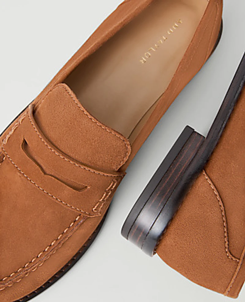 Ann Taylor Weekend Suede Penny Loafer Women's
