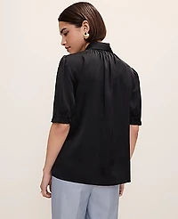 Ann Taylor Satin Bow Blouse Women's