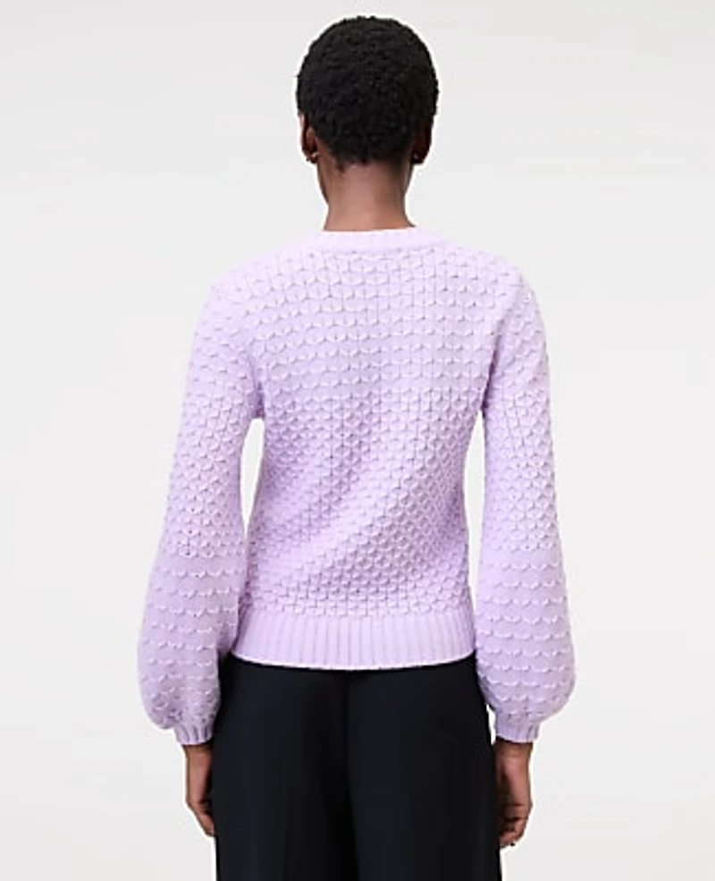 Ann Taylor Honeycomb Cable Crew Neck Sweater Women's