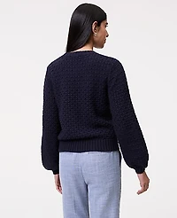 Ann Taylor Honeycomb Cable Crew Neck Sweater Women's