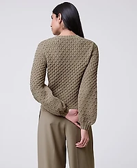 Ann Taylor Honeycomb Cable Crew Neck Sweater Women's