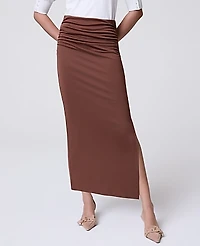 Ann Taylor Ruched Knit Column Skirt French Press Women's