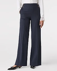 Ann Taylor The Everyday Sailor Wide-Leg Pant in Denim Size 8 Indigo Blend Women's