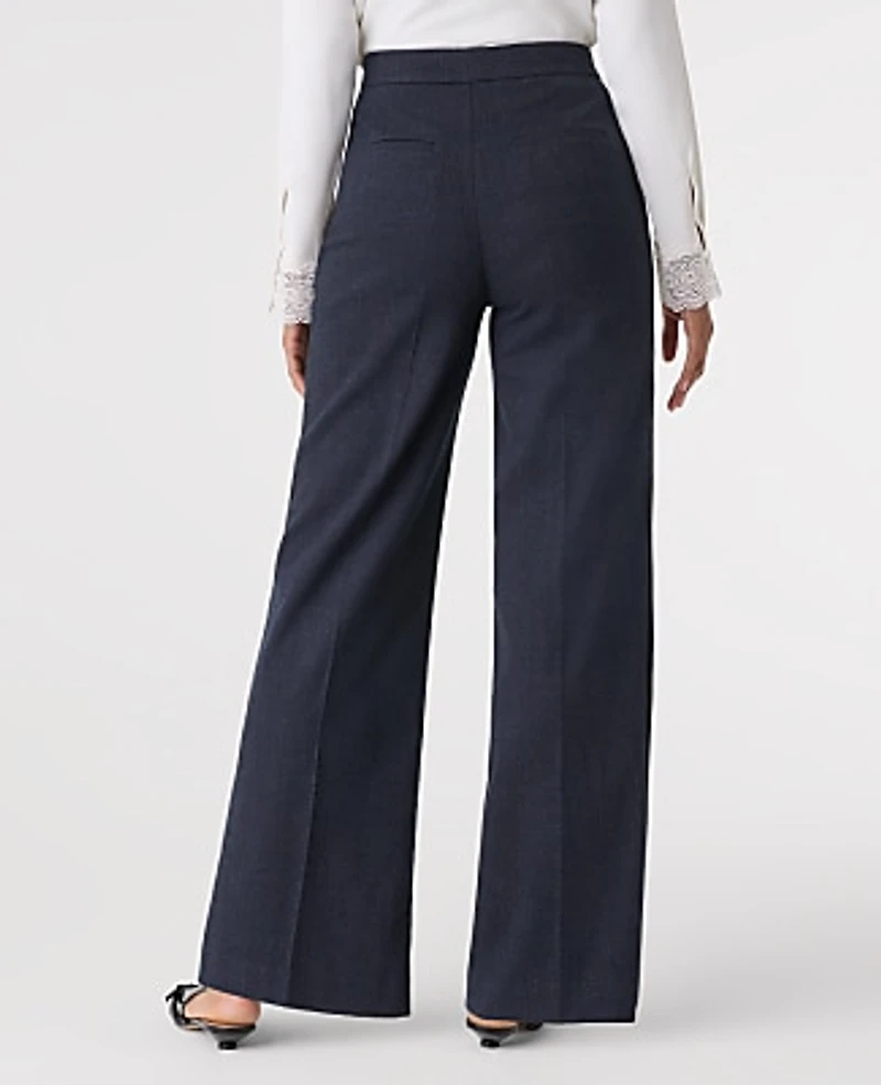 Ann Taylor The Everyday Sailor Wide-Leg Pant in Denim Size 8 Indigo Blend Women's