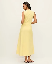 Ann Taylor Scalloped Midi Dress Fresh Pineapple Women's