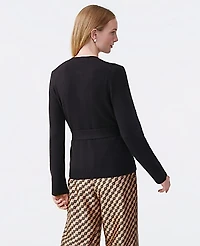 Ann Taylor Belted Crew Neck Cardigan Women's