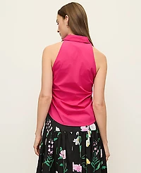 Ann Taylor Button Down Halter Shirt Bougainvillea Women's