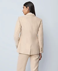 Ann Taylor The Greenwich Blazer Metallic Jacquard Gold/White Women's