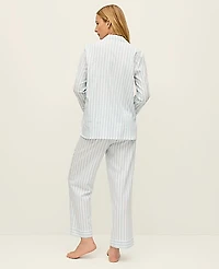 Ann Taylor Striped Pajama Set Cashmere Blue Women's